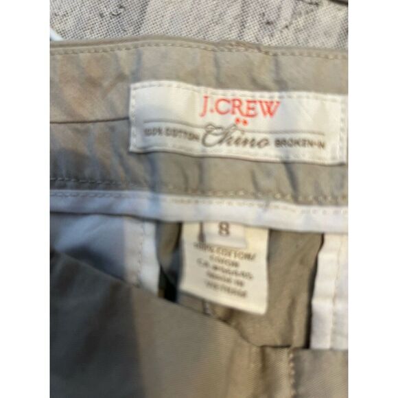 J Crew‎ Womens Shorts Size 8 Tan  Chino 100% Cotton Slash Pockets - Picture 6 of 6